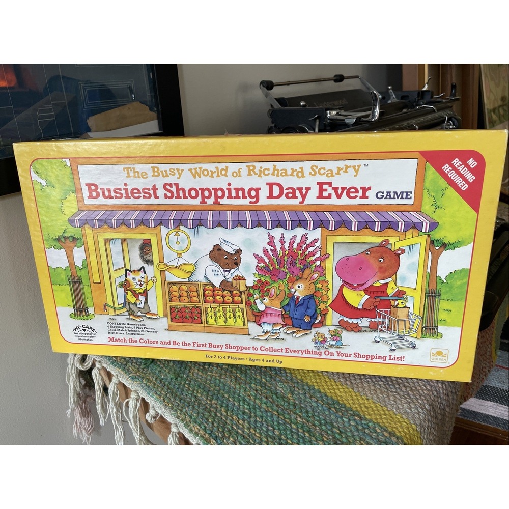 1993 The Busy World of Richard Scarry: Busiest Shopping Day Ever Game COMPLETE
